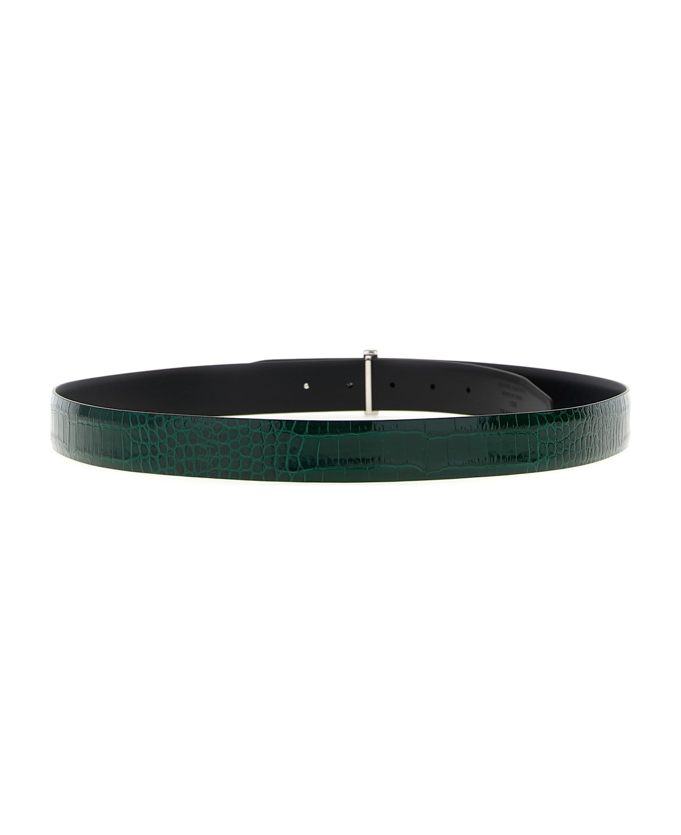 Reversible Crocodile Leather Belt - 3