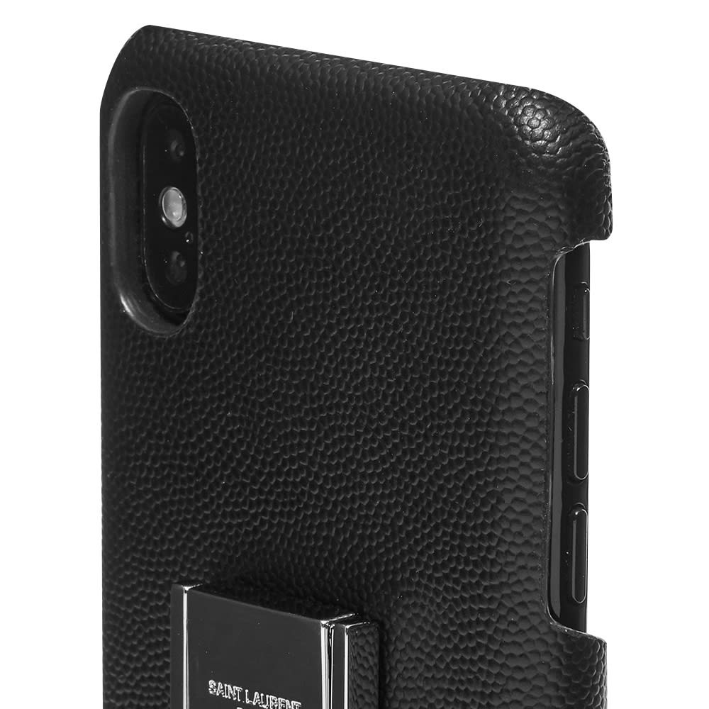 Saint Laurent Grain Leather Ring iPhone Xs Case - 3