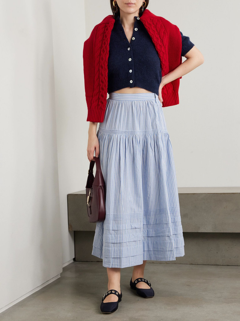 DÔEN Anisa alpaca-blend cardigan Navy outlook