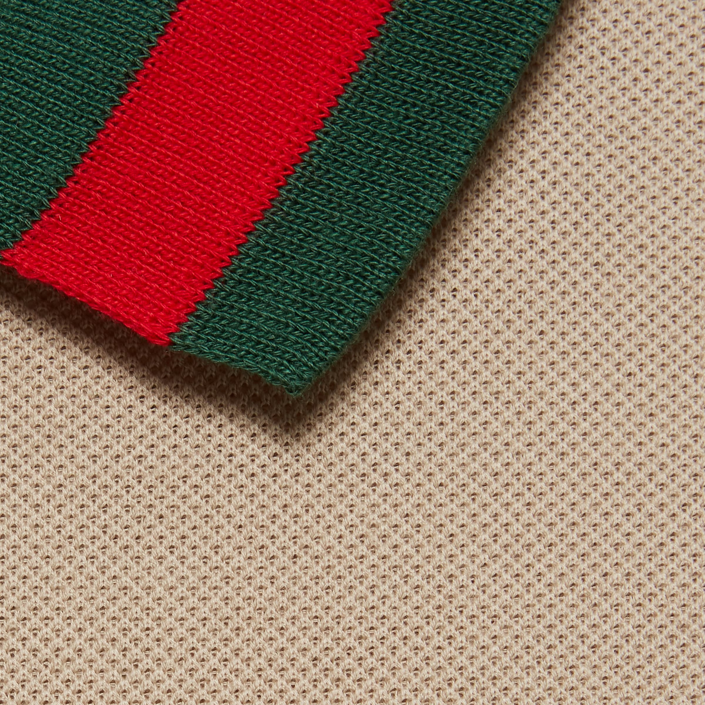 Cotton piquet polo with Web collar - 4