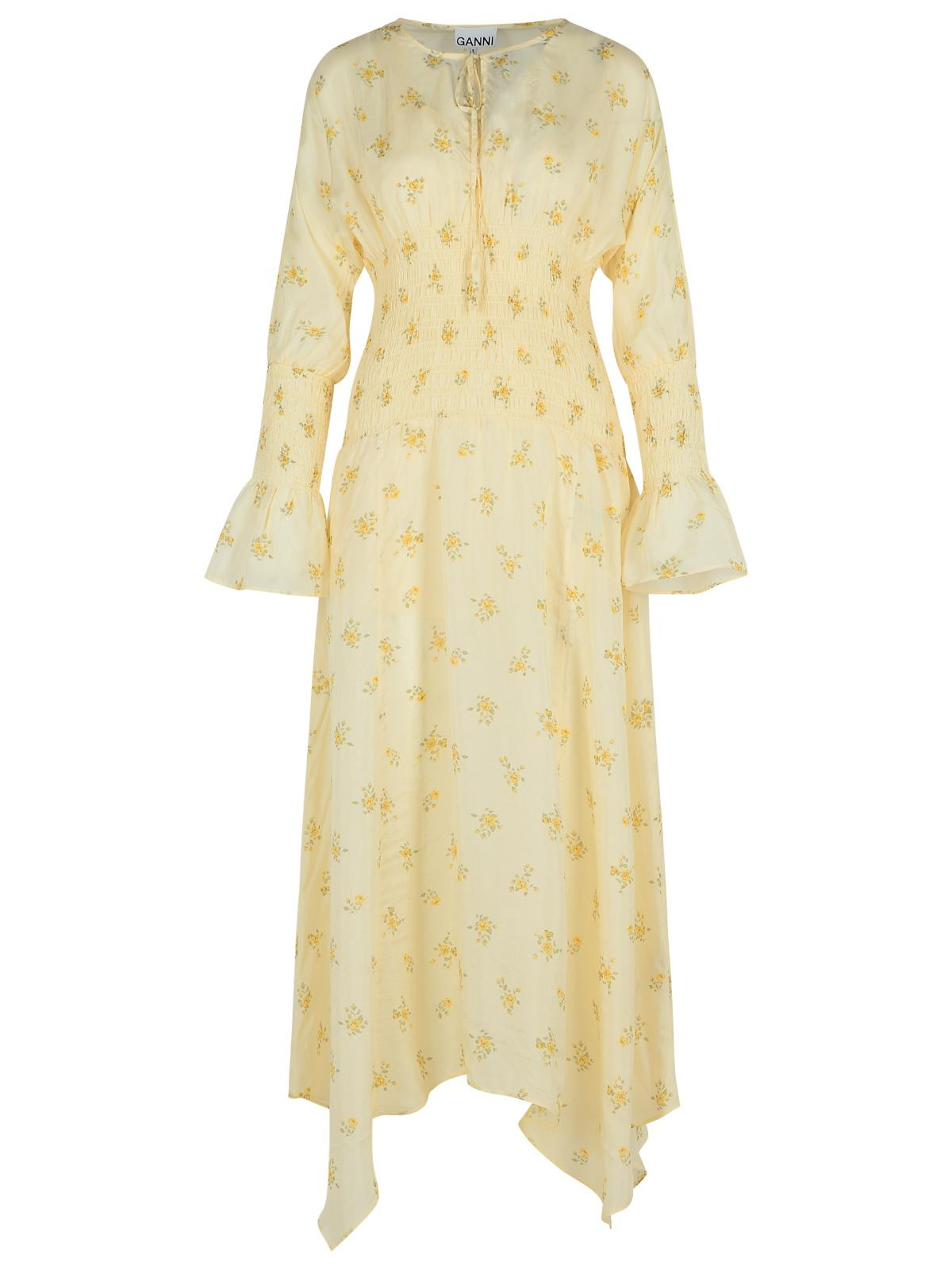 Ganni Ivory Viscose Dress Women - 1