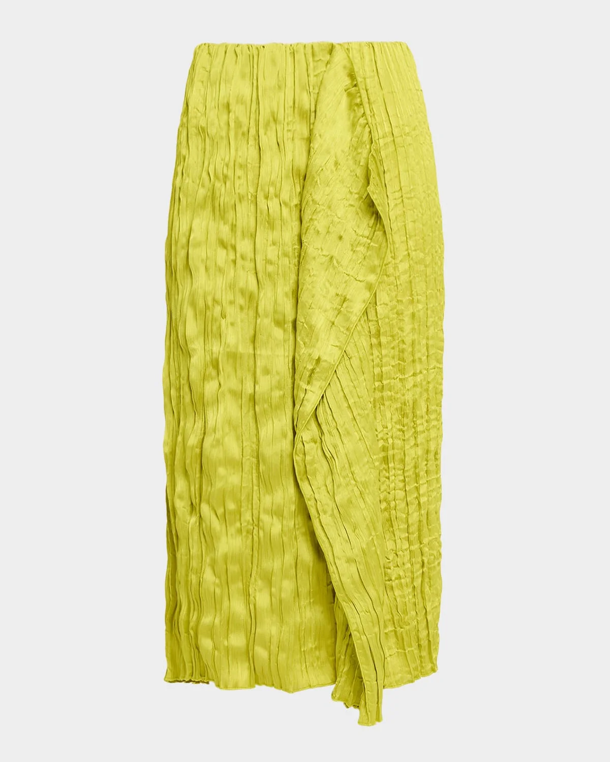 Mai Draped Plisse Midi Skirt - 1