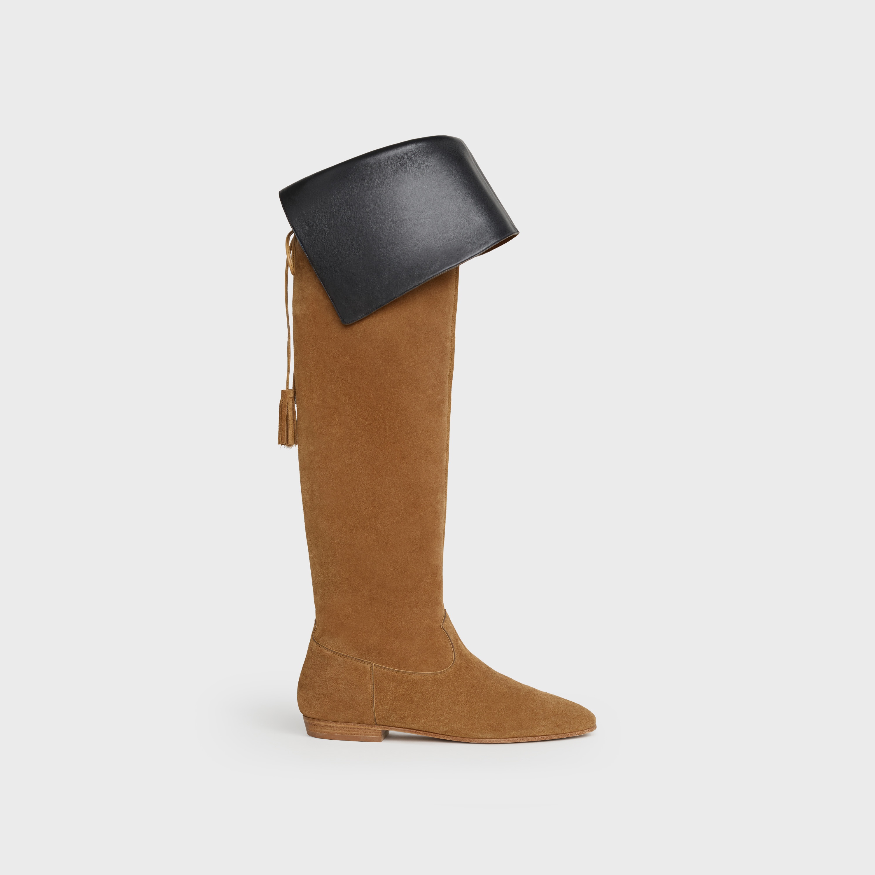 CHAT BOTTÉ OVER-THE-KNEE FLAT BOOT IN SUEDE CALFSKIN - 2