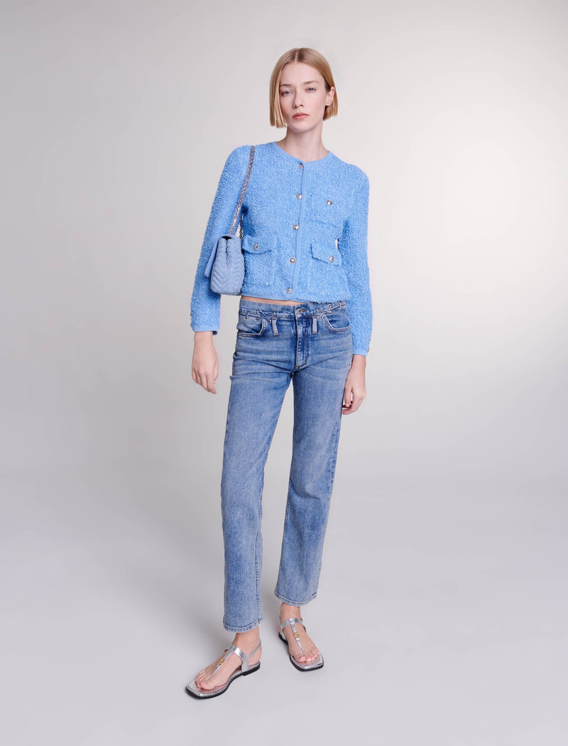 maje Sequin knit cardigan outlook