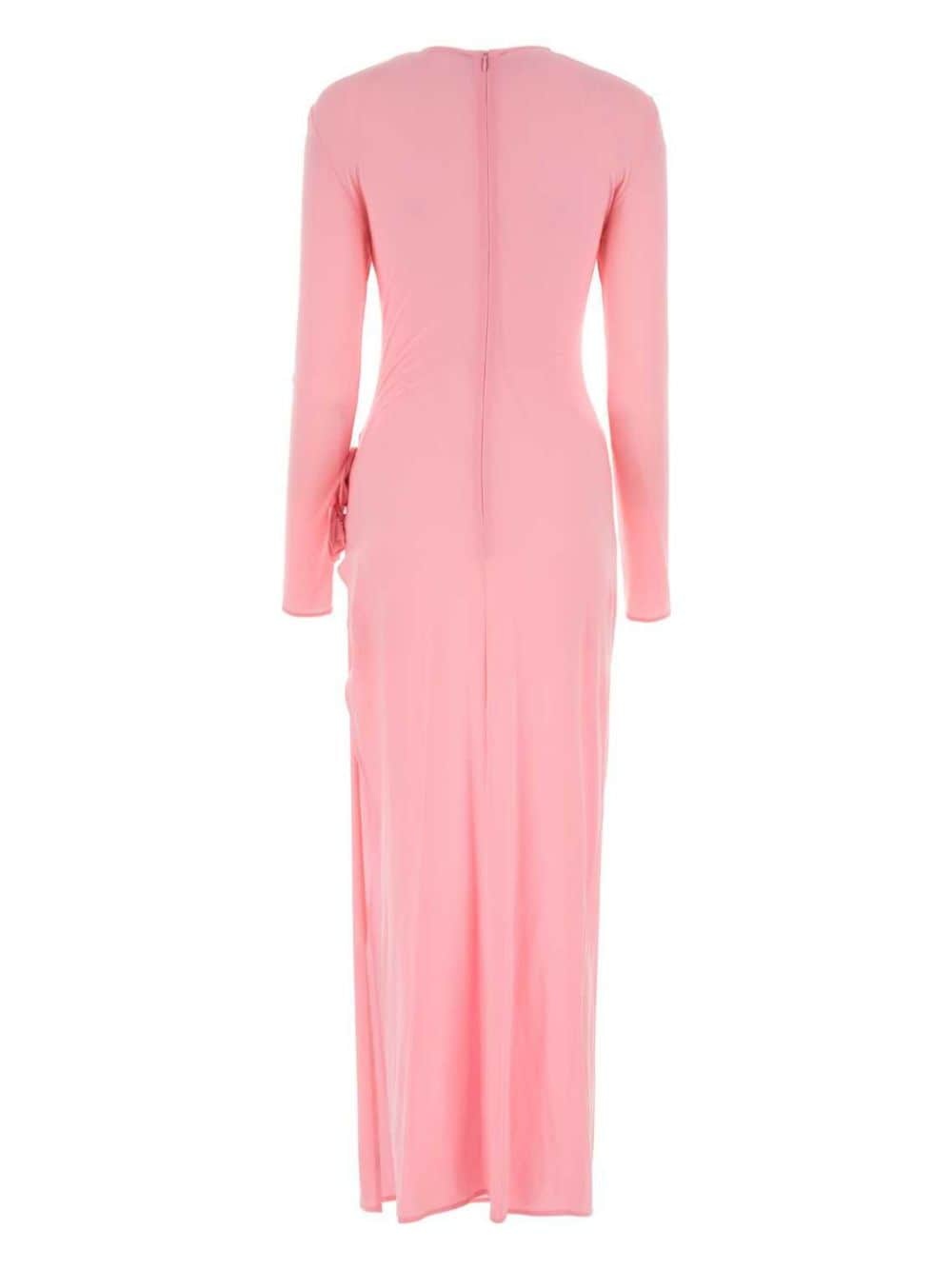floral-appliquéd maxi dress - 2