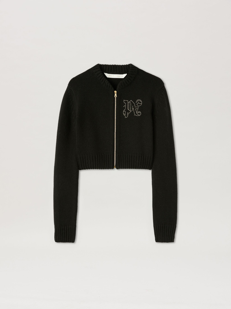 Monogram Stud Zip Sweater 1
