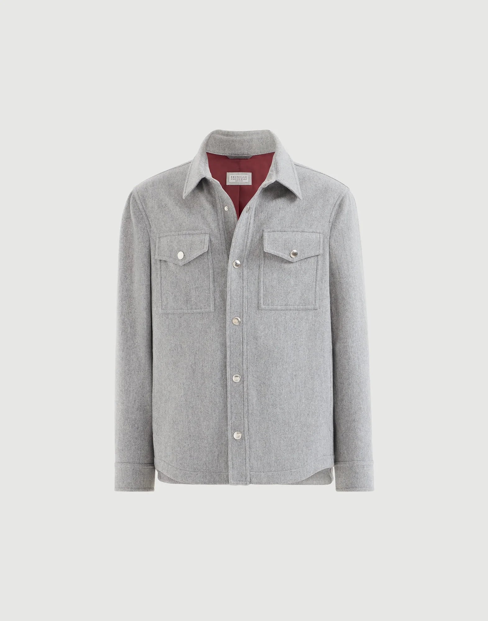 Lightweight water-resistant cashmere shirt-style outerwear jacket - 1