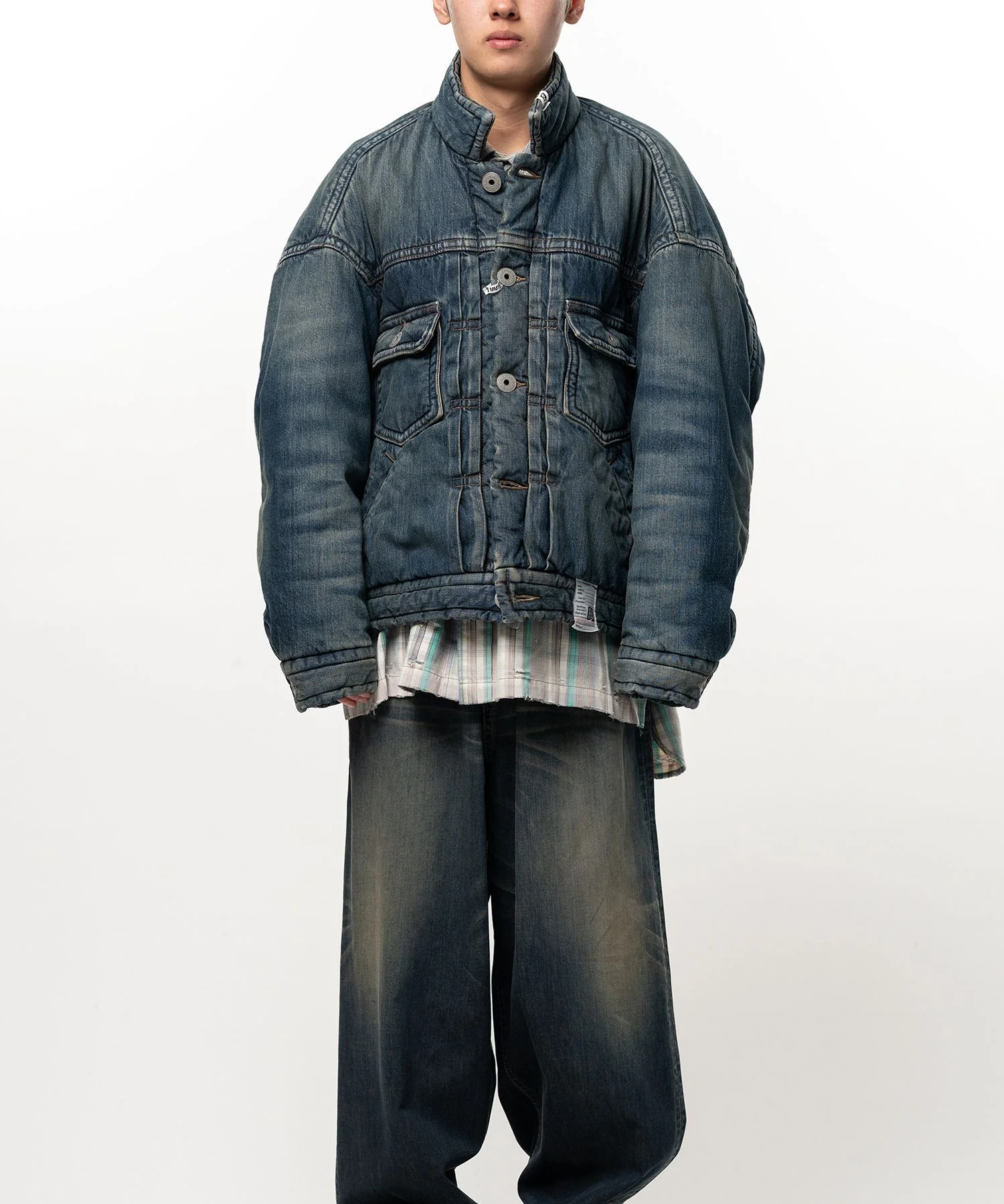 Puffer Denim Jacket - 1