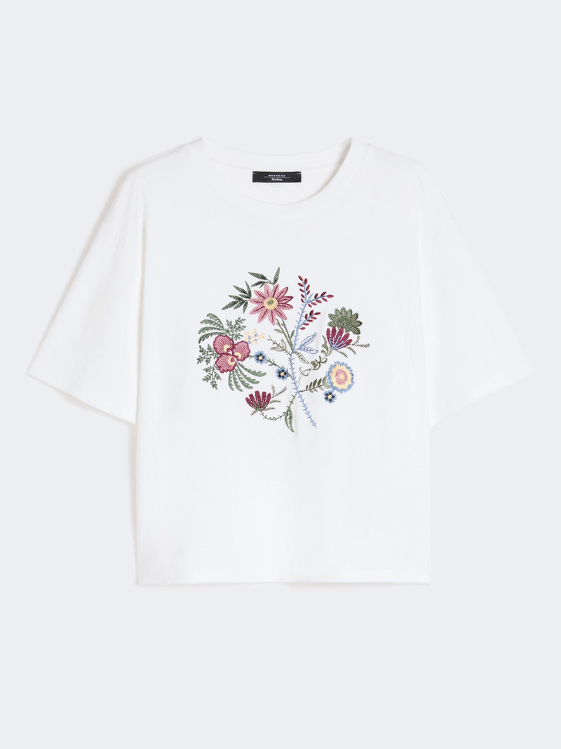 SABATO Printed cotton jersey T-shirt - WHITE 1