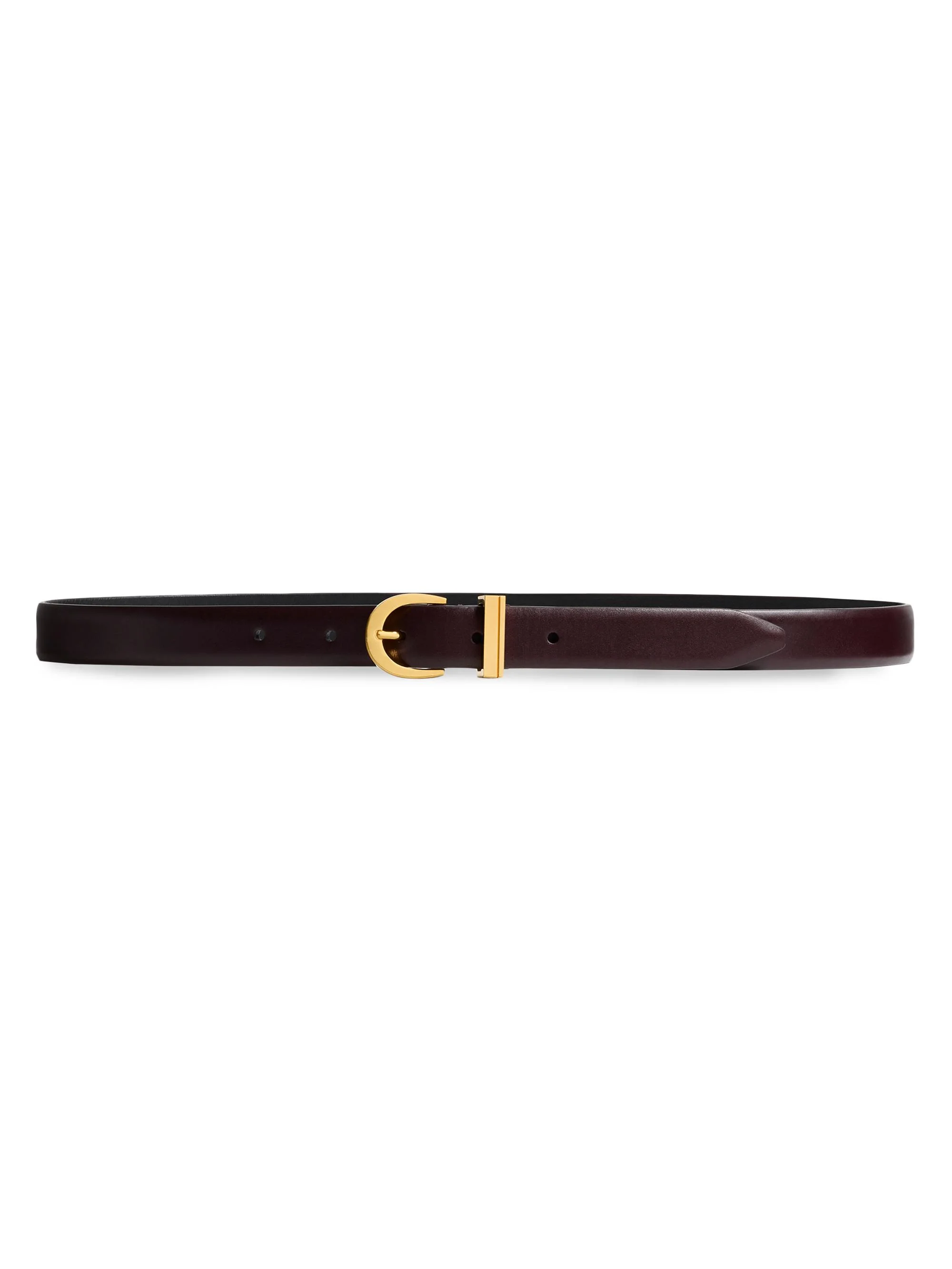 Women's Luna Leather Belt - Bordeaux - 1