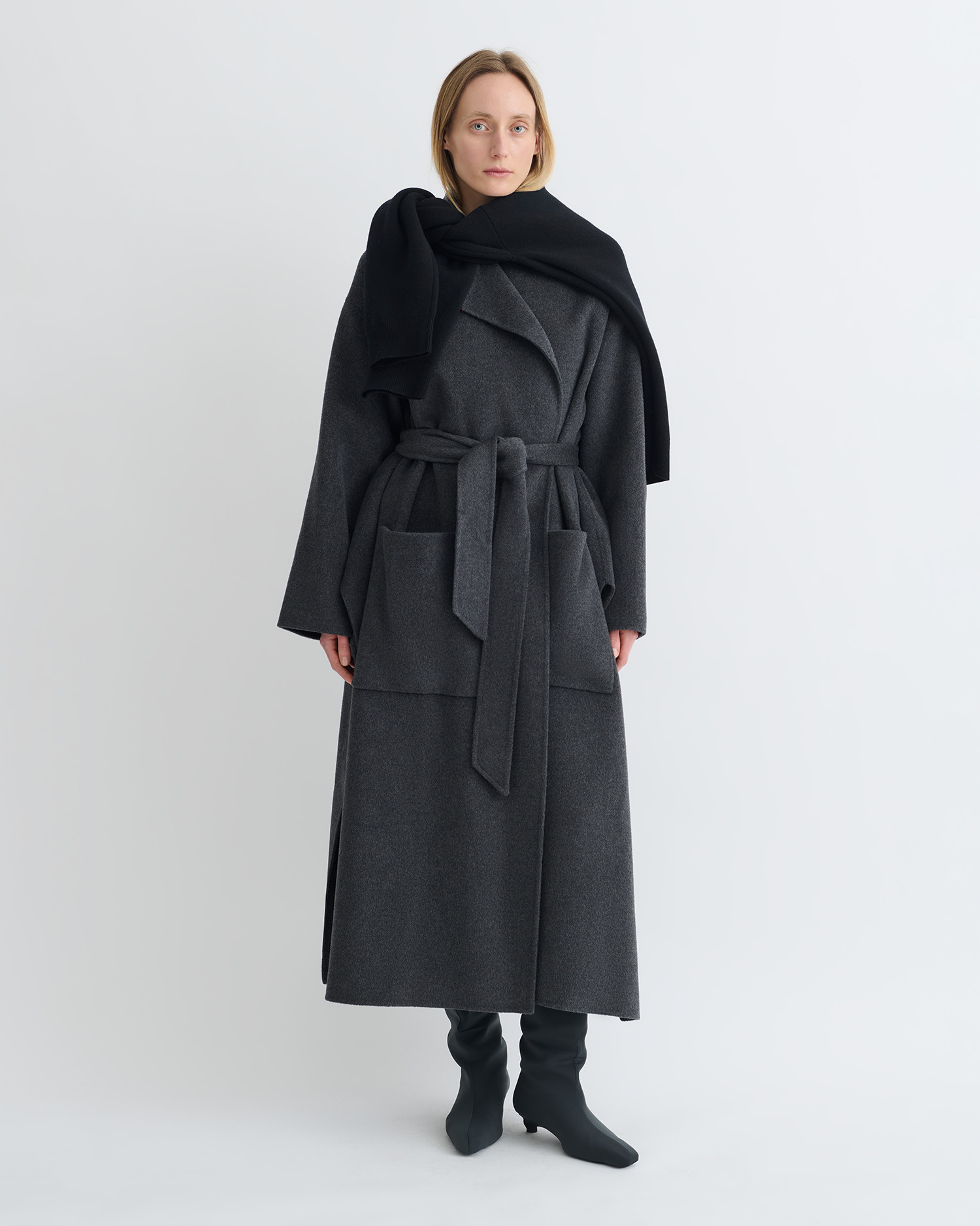 Double Wool Robe Coat - 4