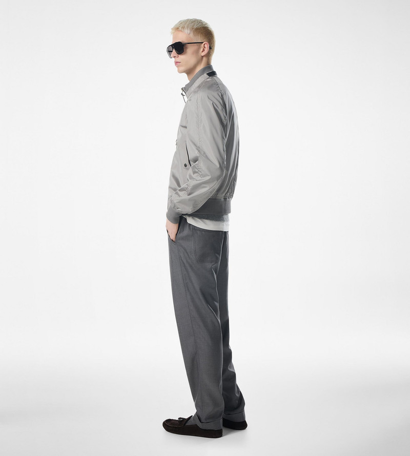 TAFFETA KNIT COLLAR BOMBER 3