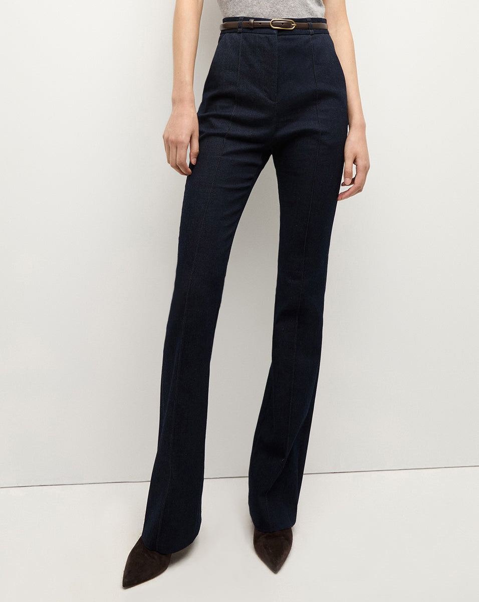 GRACIE BELTED DENIM PANT - 5
