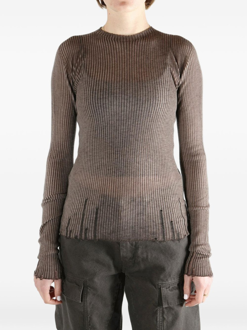 UMA WANG ribbed long-sleeves top outlook