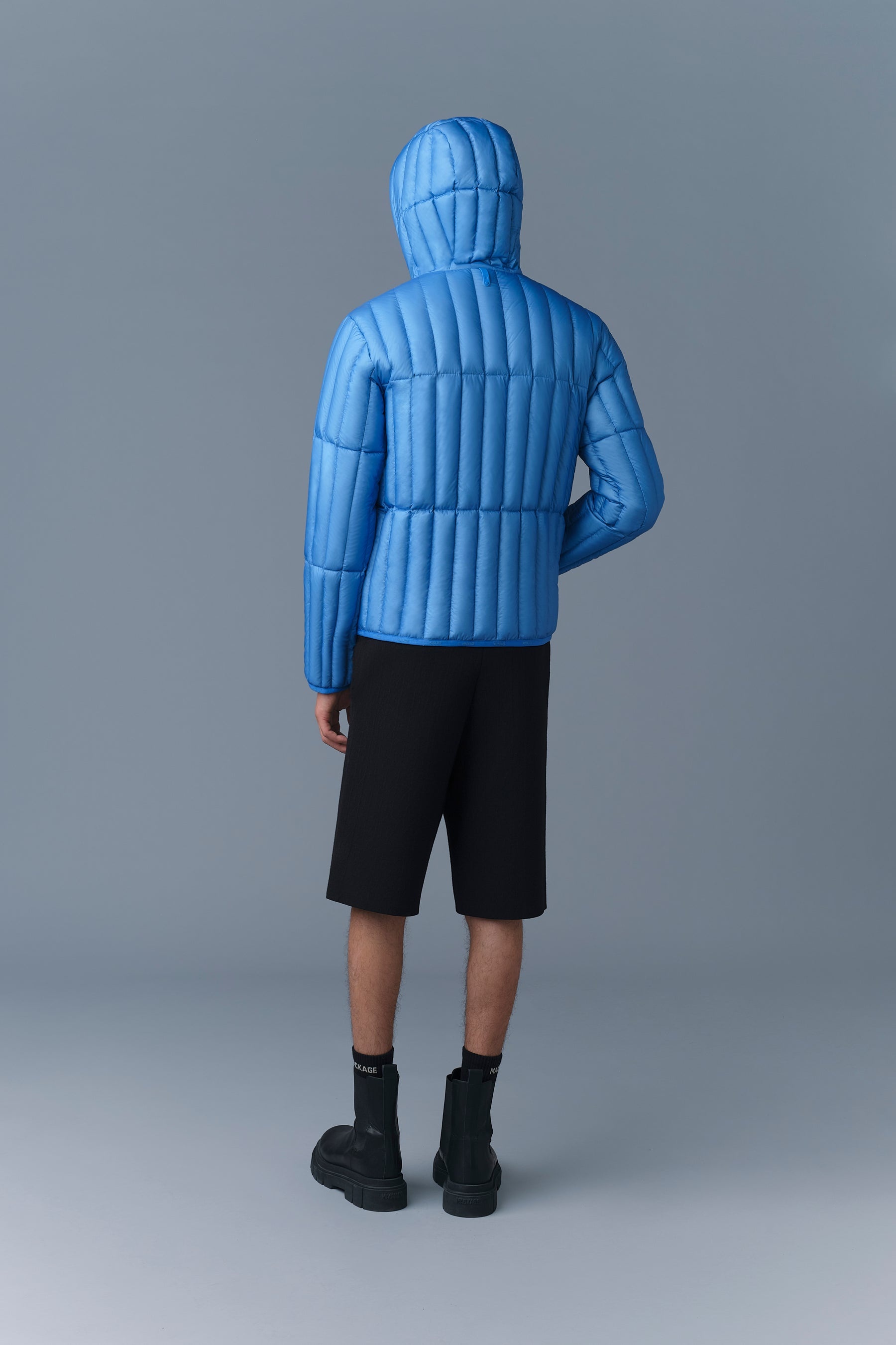 PETER Translucent ripstop light down jacket with hood - 4