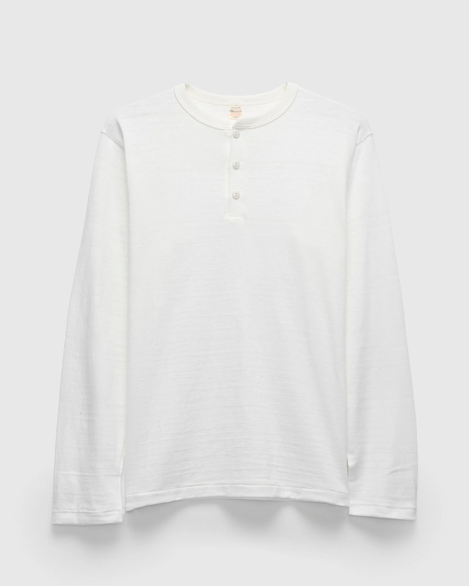 5907 Long Sleeve Henley in Off-White - 1