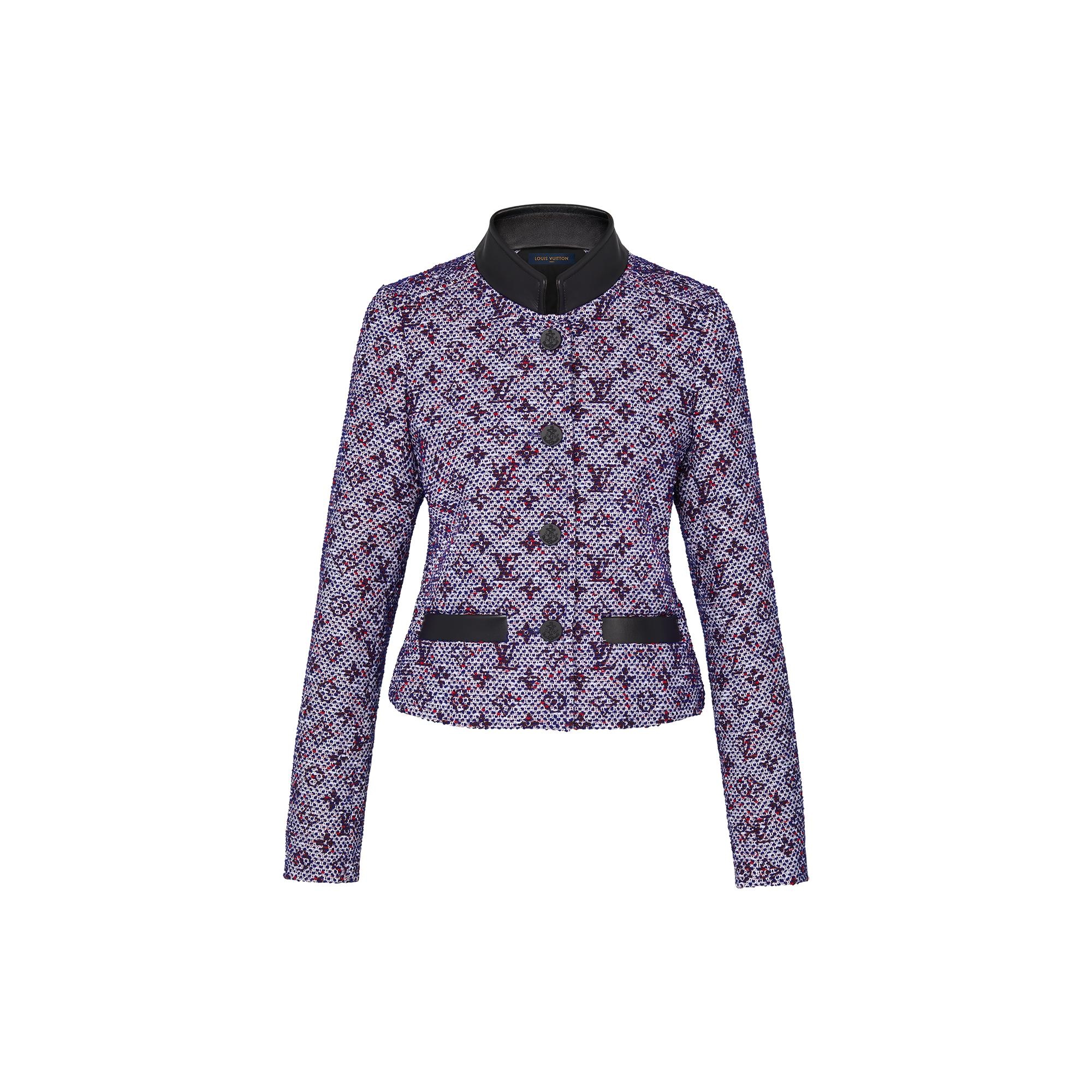 Lurex Monogram Tweed Fitted Jacket - 1