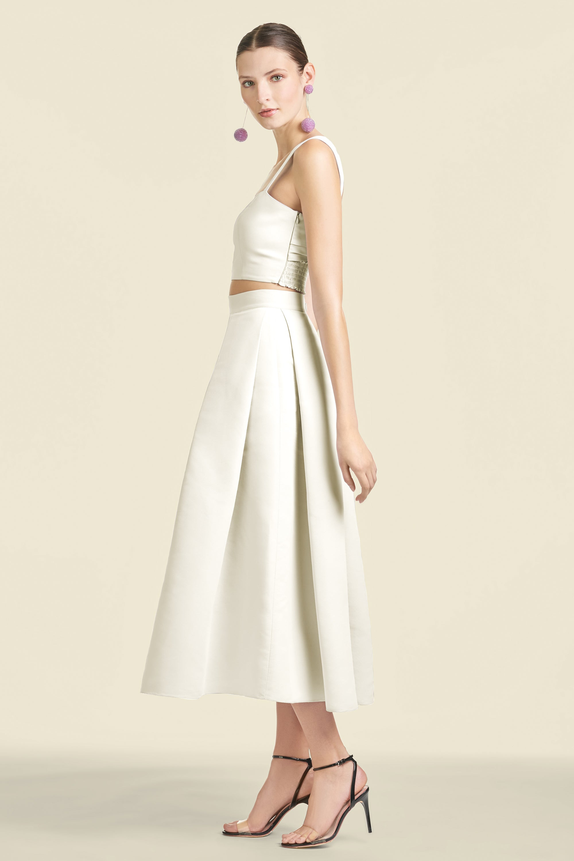 Darcy Top - Off White - Mikado - 2