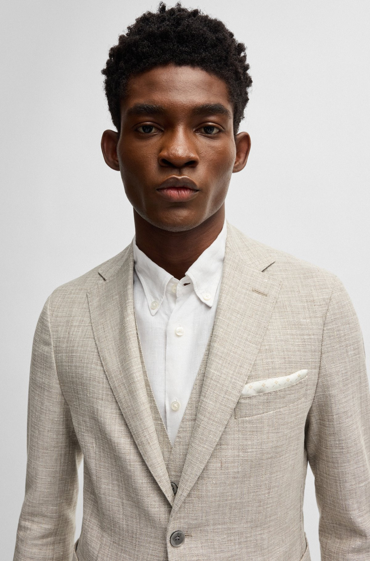 PRINTED POCKET SQUARE WITH LOGO BORDER - 2