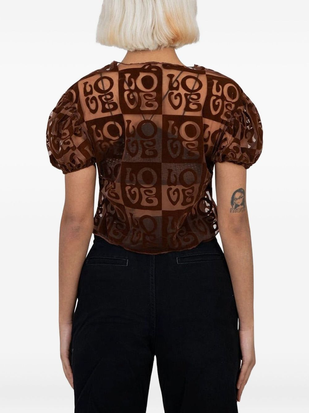 puff-sleeve blouse - 3