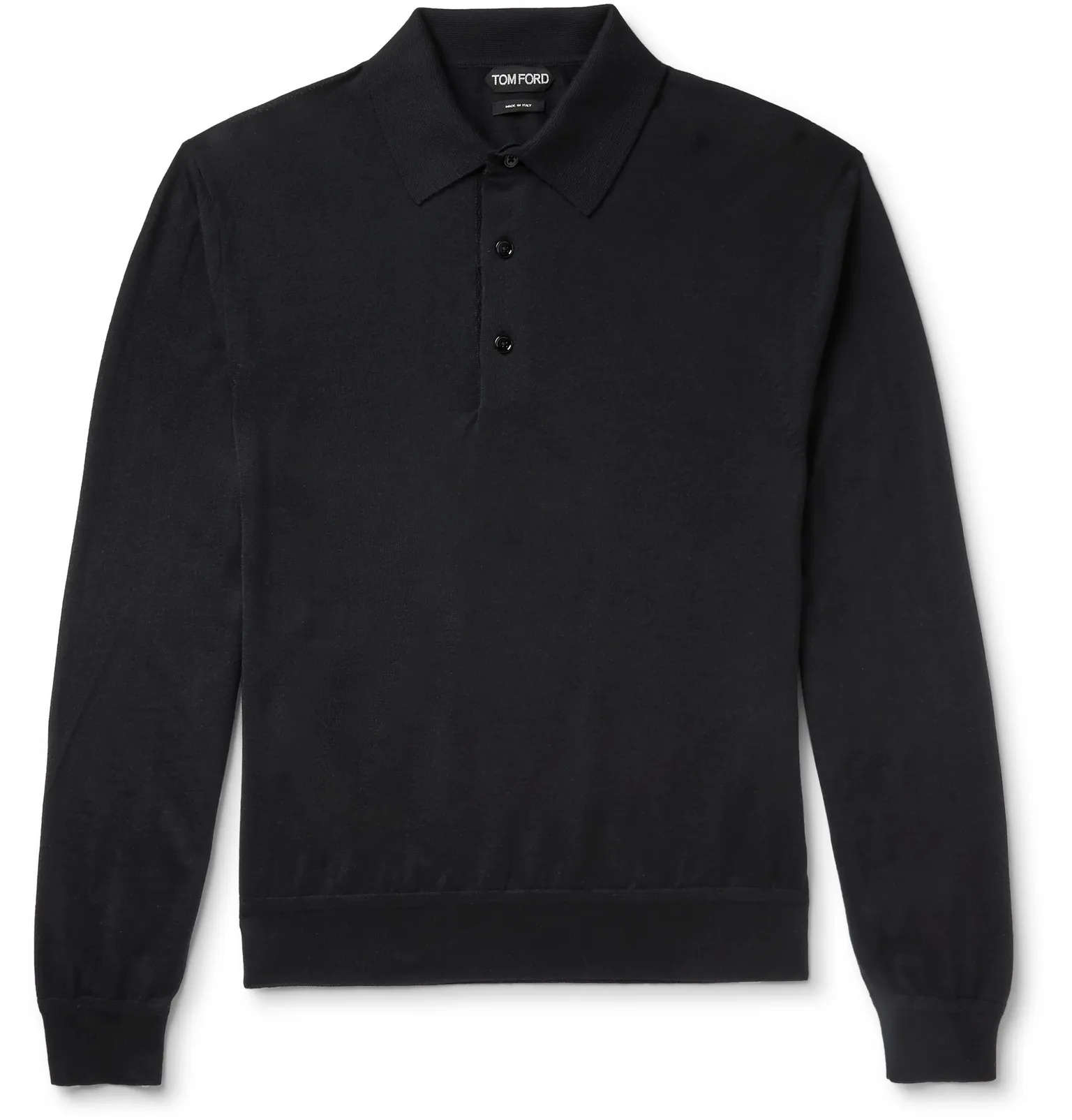 Cashmere and Silk-Blend Polo Shirt - 1