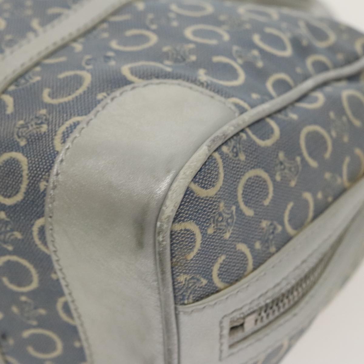 CELINE C Macadam Canvas Hand Bag Blue - 12