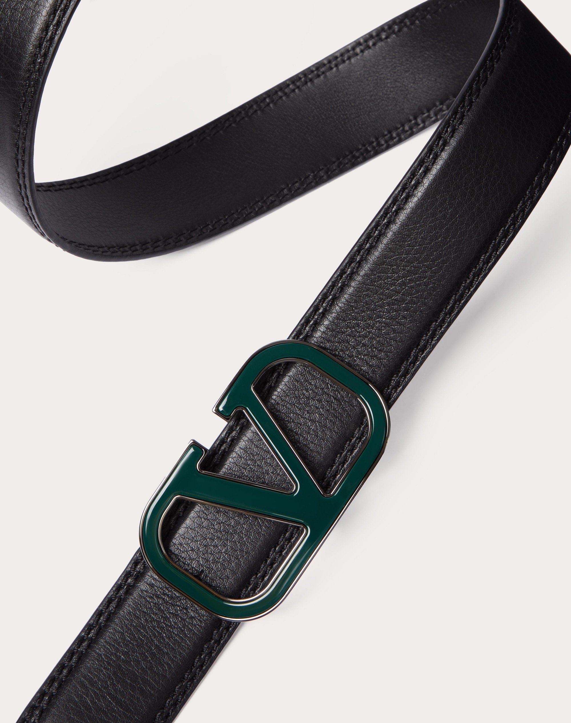 VLOGO SIGNATURE BELT IN ELK PRINT CALFSKIN 35 MM - 2