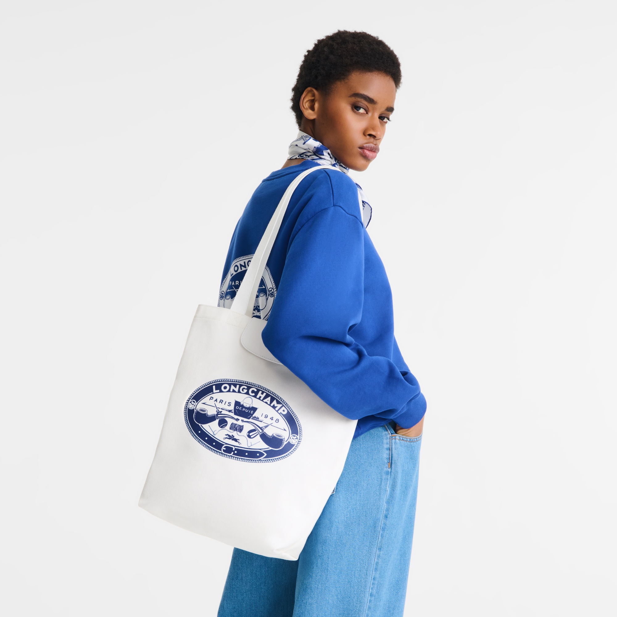 Le Pliage Collection M Tote bag Ecru - Canvas - 2