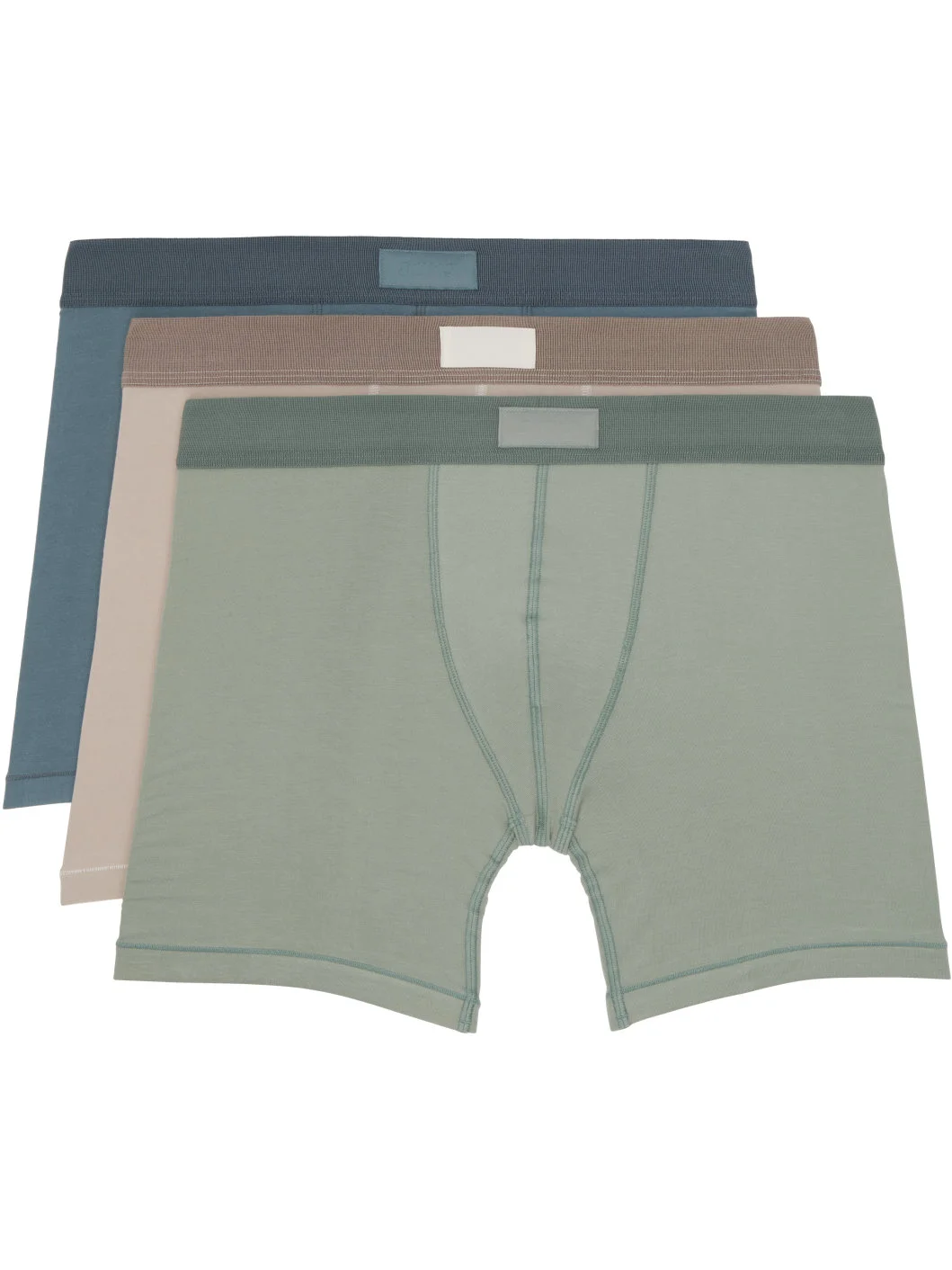 Three-Pack Blue SKIMS Cotton 5" Boxer Briefs - 1