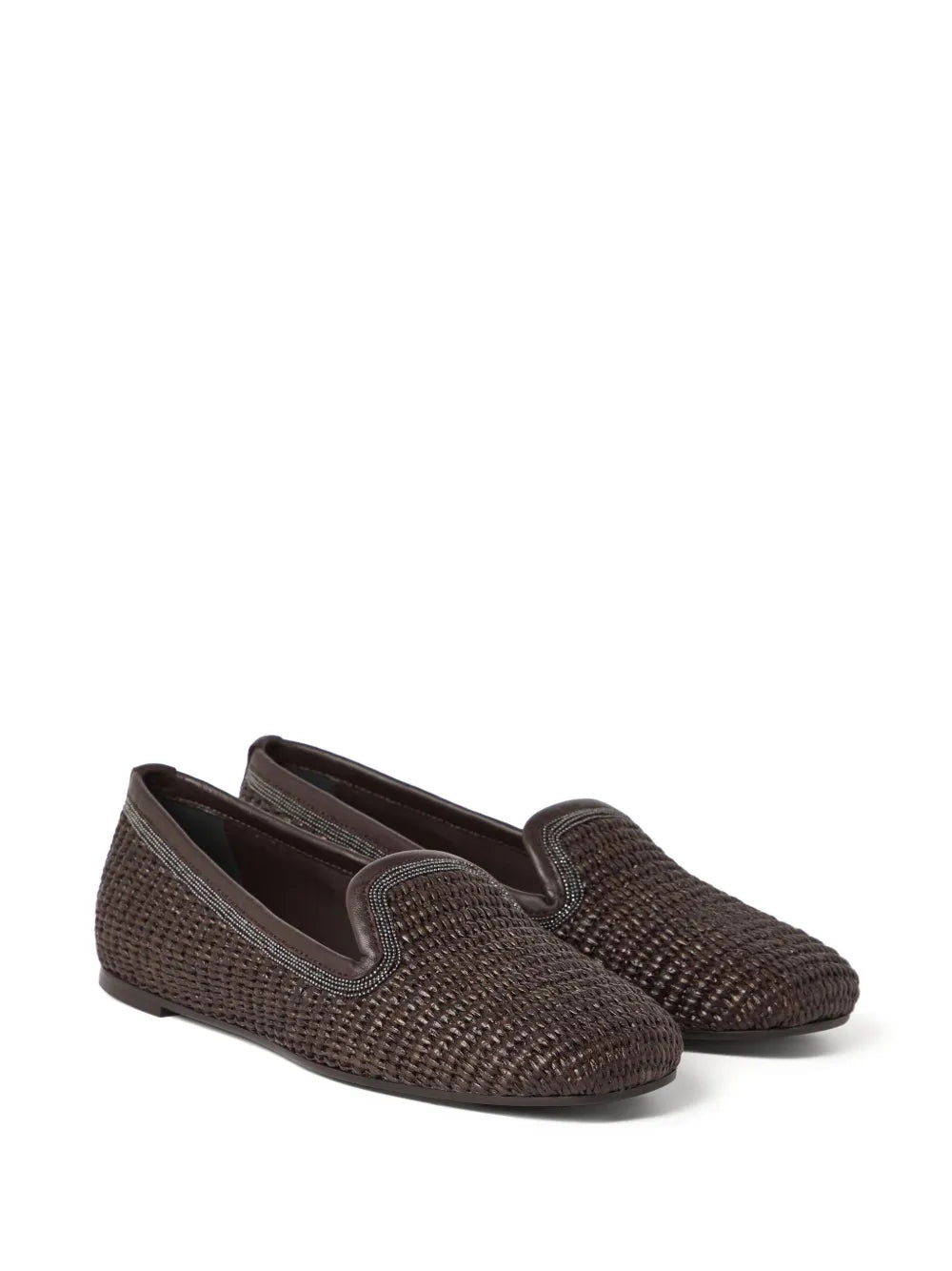 Brunello Cucinelli Women Slippers With Woven Design - 2