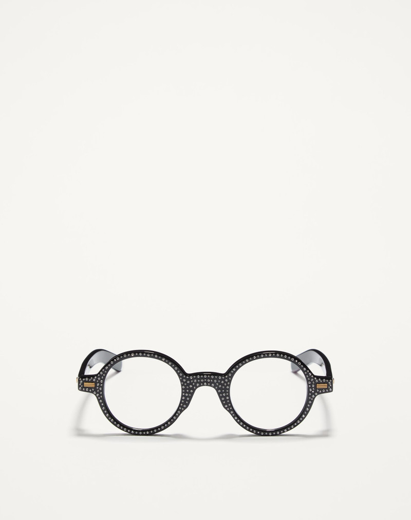 BIZARRE CIRCLE GLASSES WITH CRYSTALS IN ACETATE 1