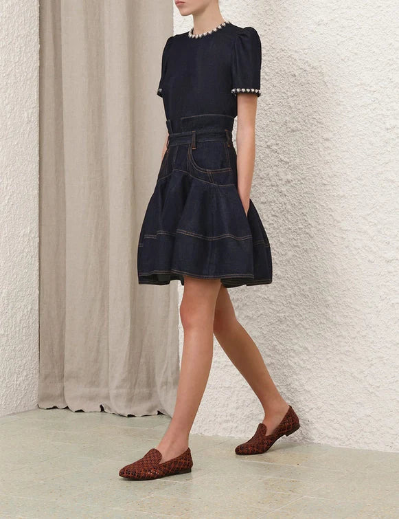 Embellished Denim Top - 3