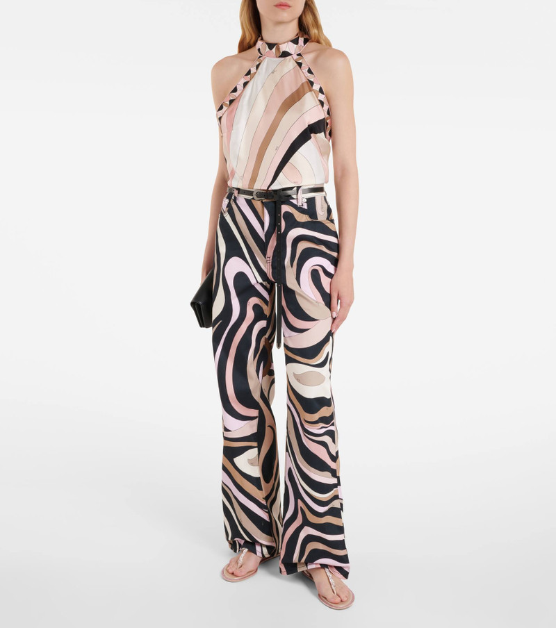 RENE CAOVILLA Diana embellished satin thong sandals outlook