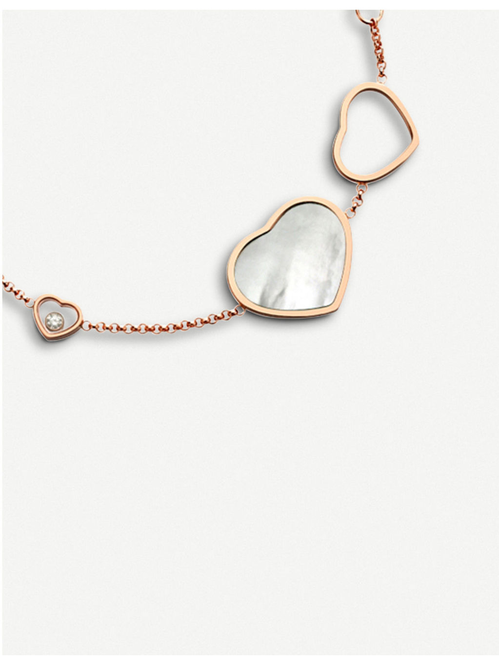 Happy Hearts 18ct rose-gold, diamond and mother-of-pearl bracelet - 2