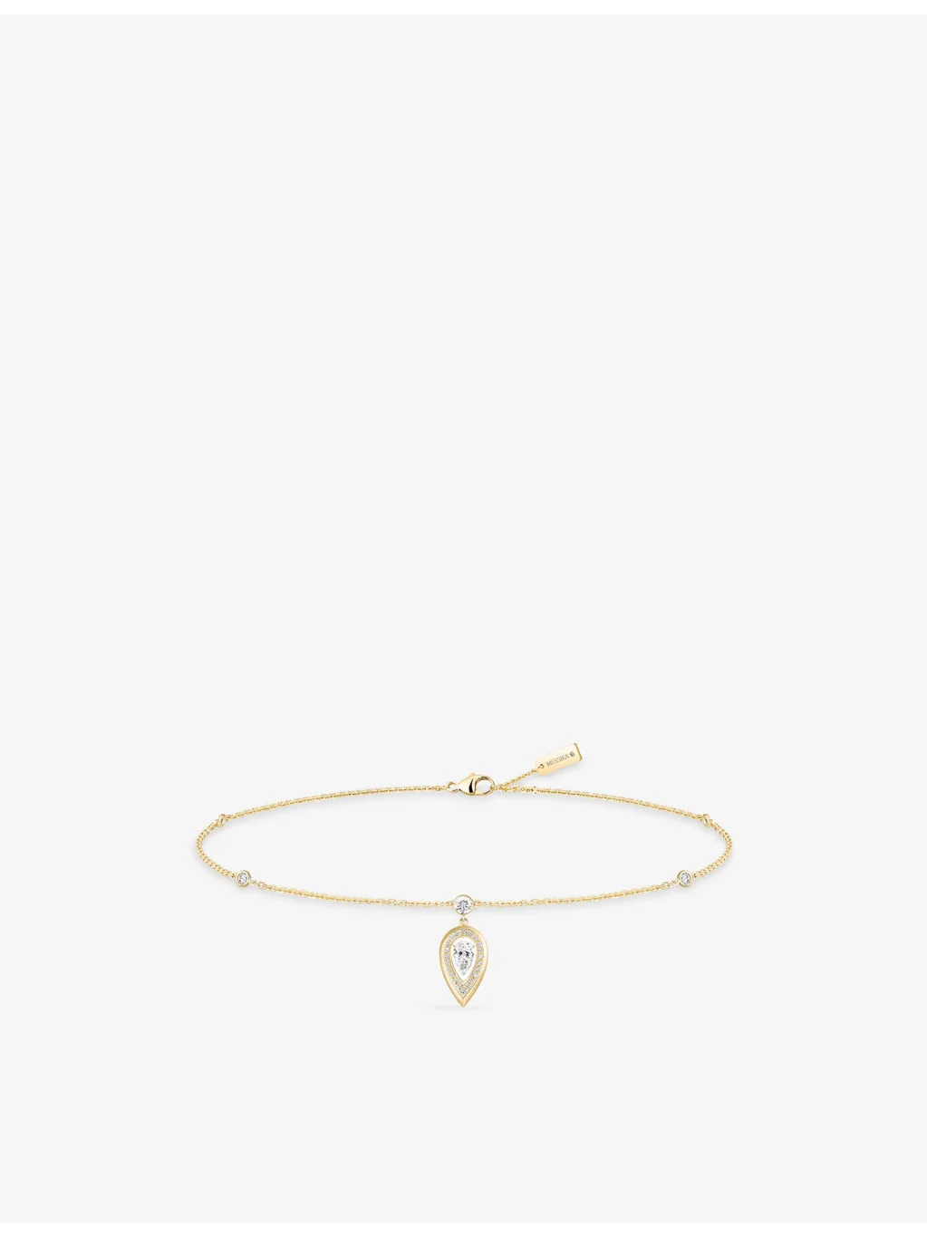 Fiery Gold and 0.26ct Diamond Anklet - 1