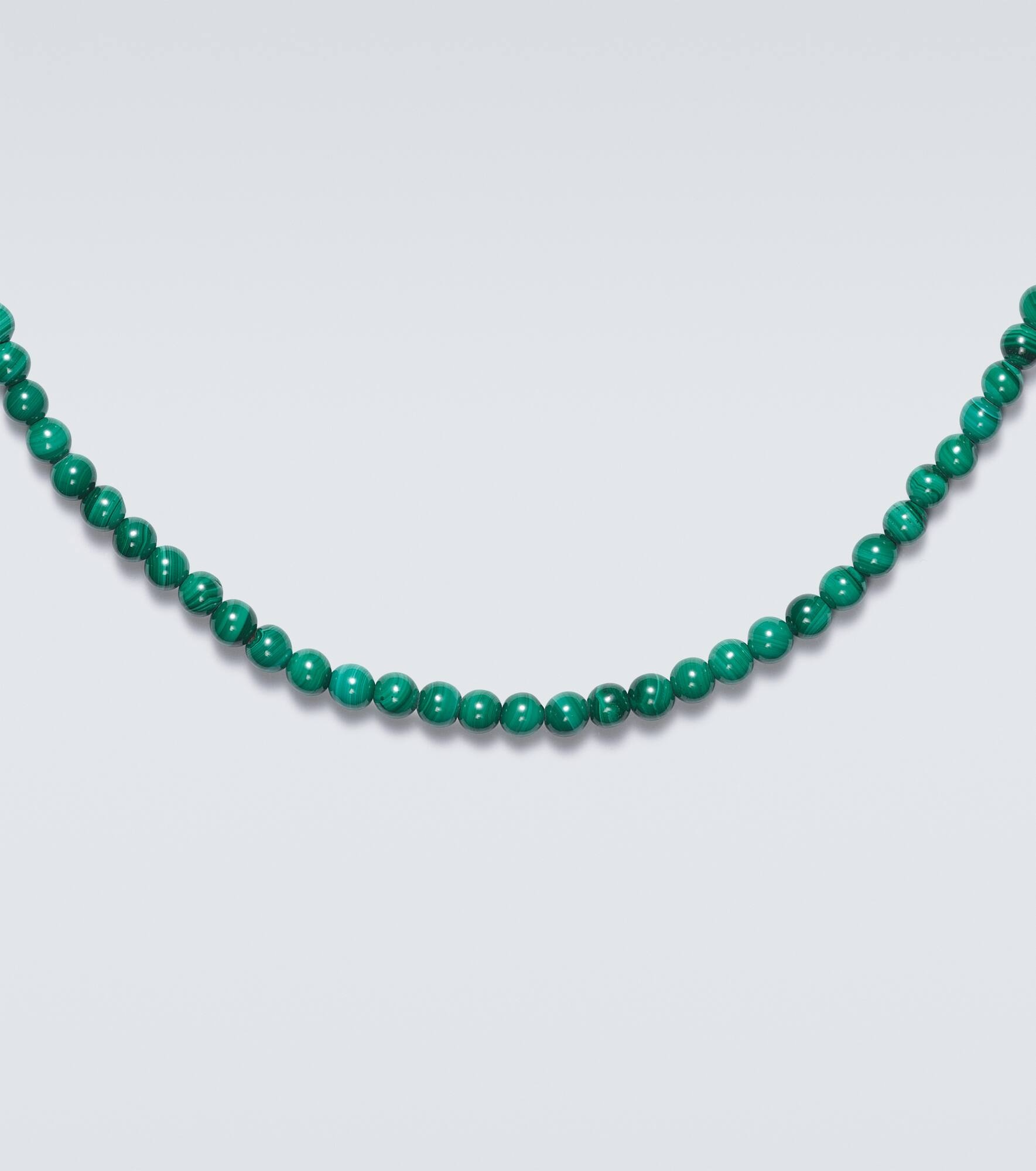 14kt gold necklace with malachite - 3