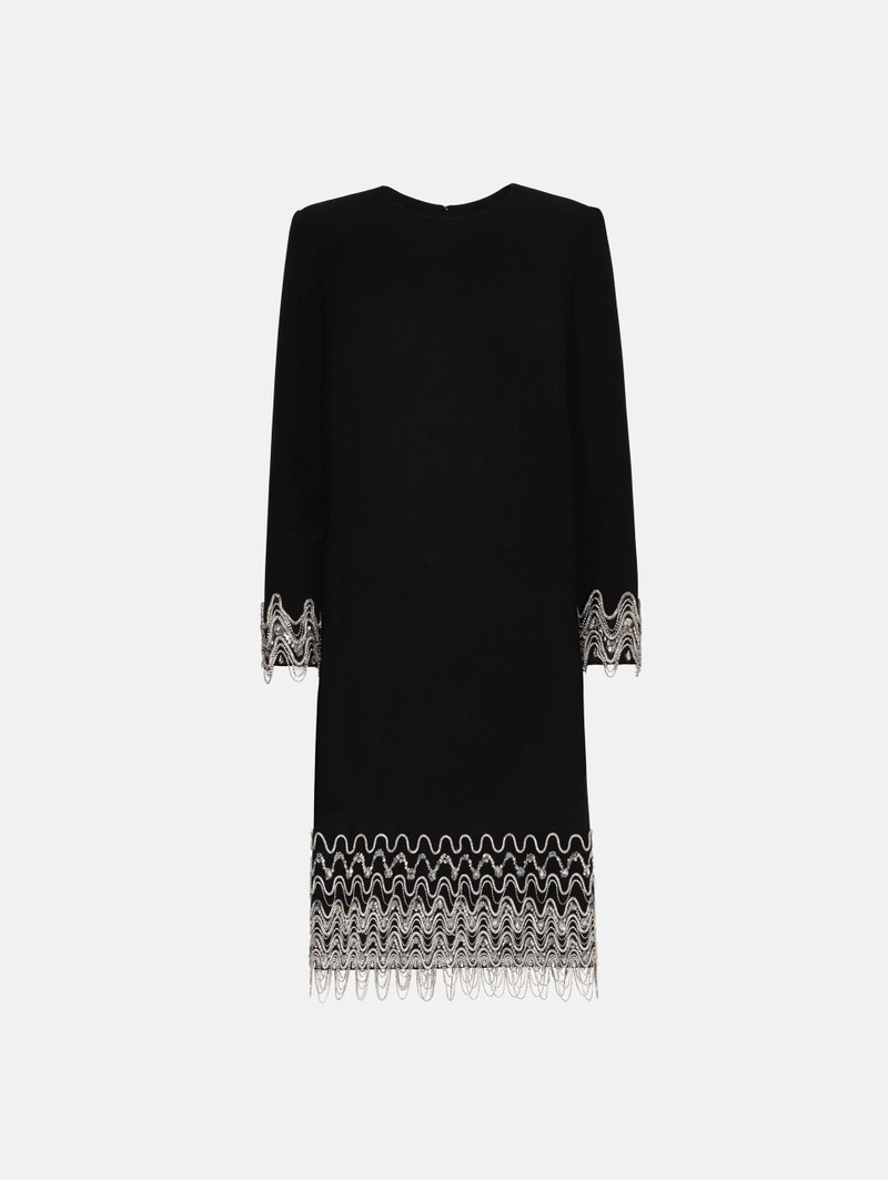 CRYSTAL WAVE EMBROIDERED SHIFT DRESS 1