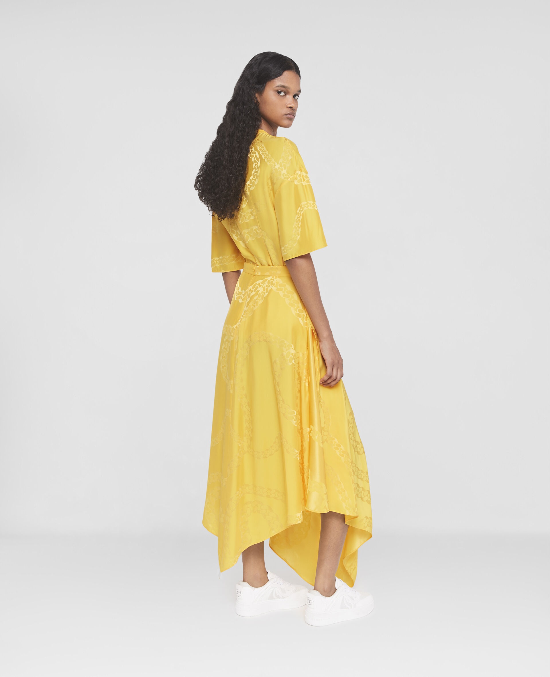 Falabella Chain Asymmetric Midi Skirt - 3