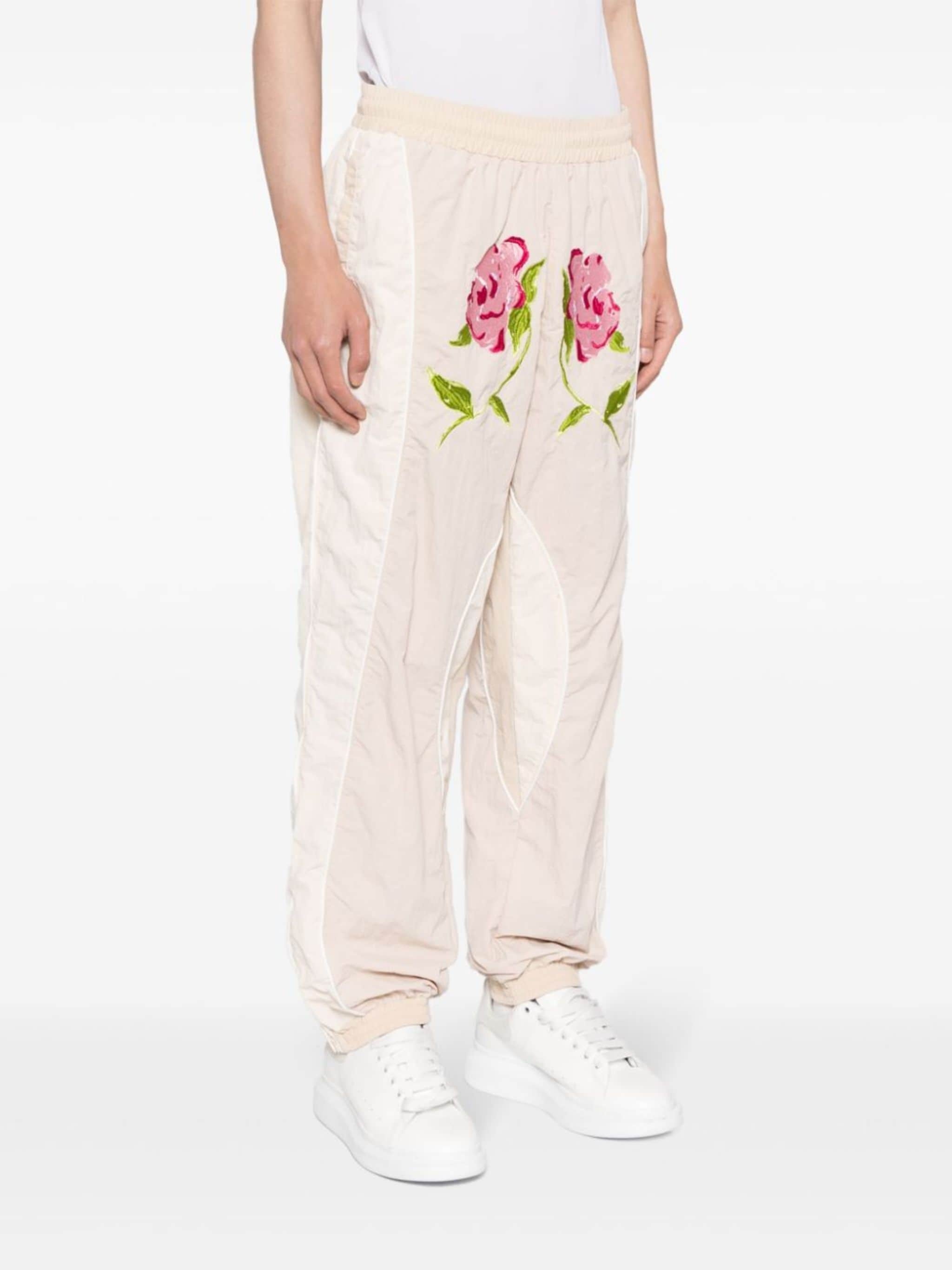 embroidered-motif track pants - 3