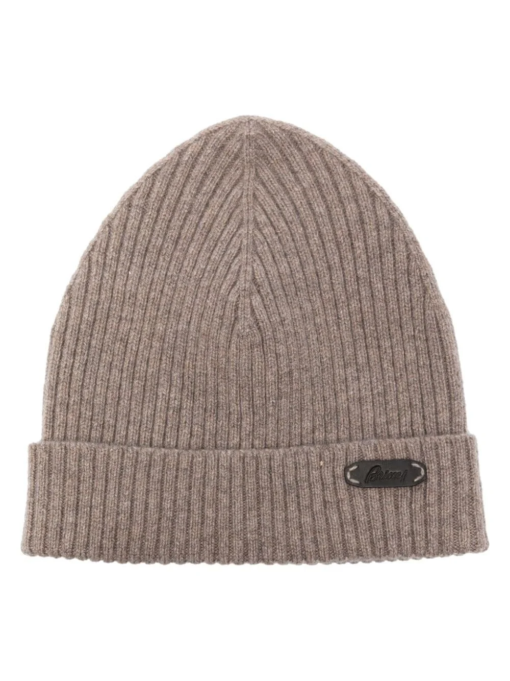 logo-patch ribbed-knit beanie - 1
