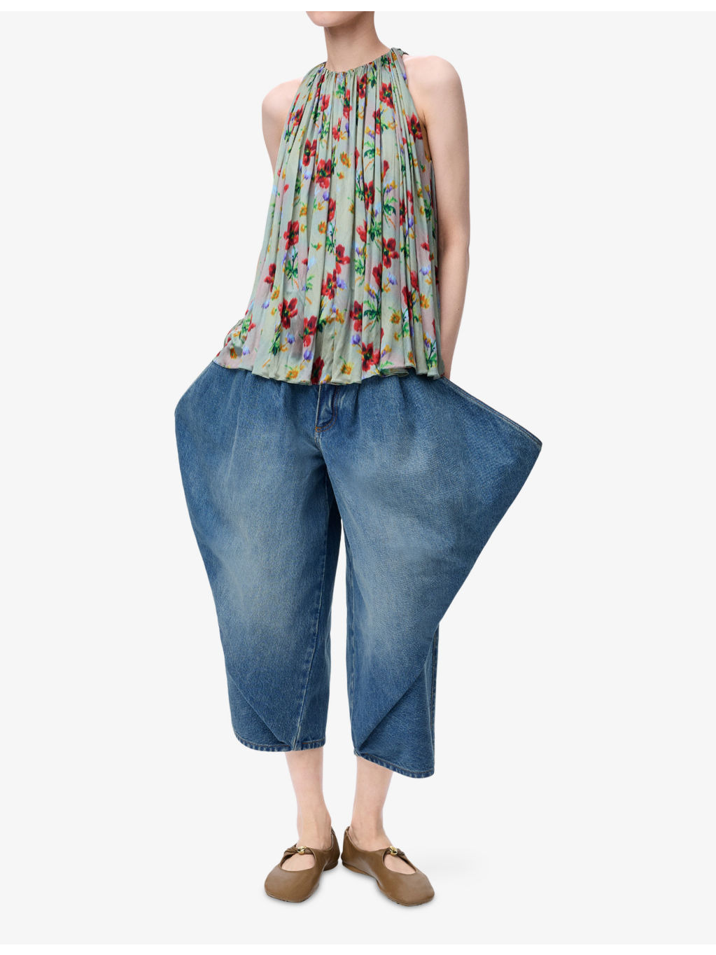 Halter Floral-Print Woven Top - 2