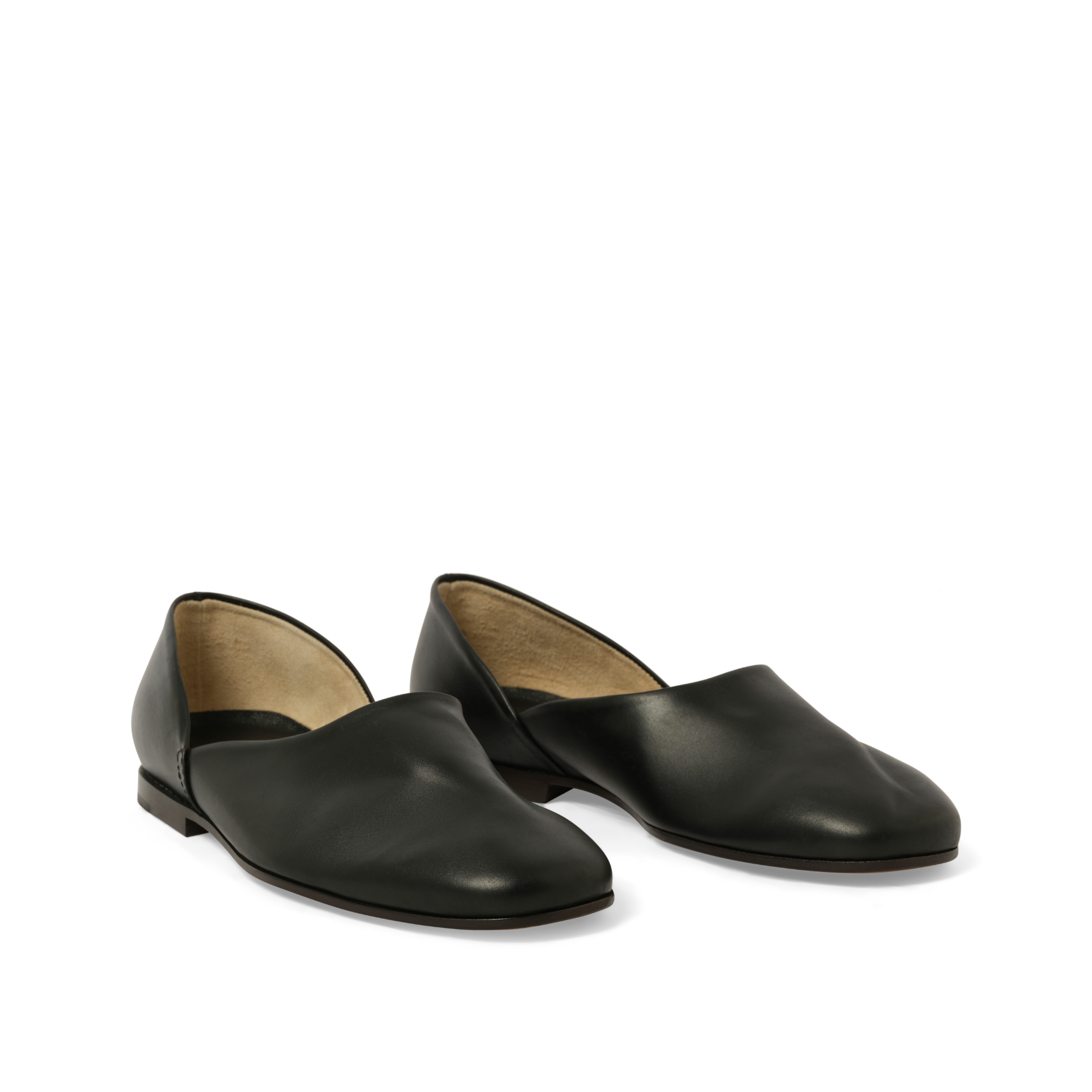 Grecian Slippers in Black - 2