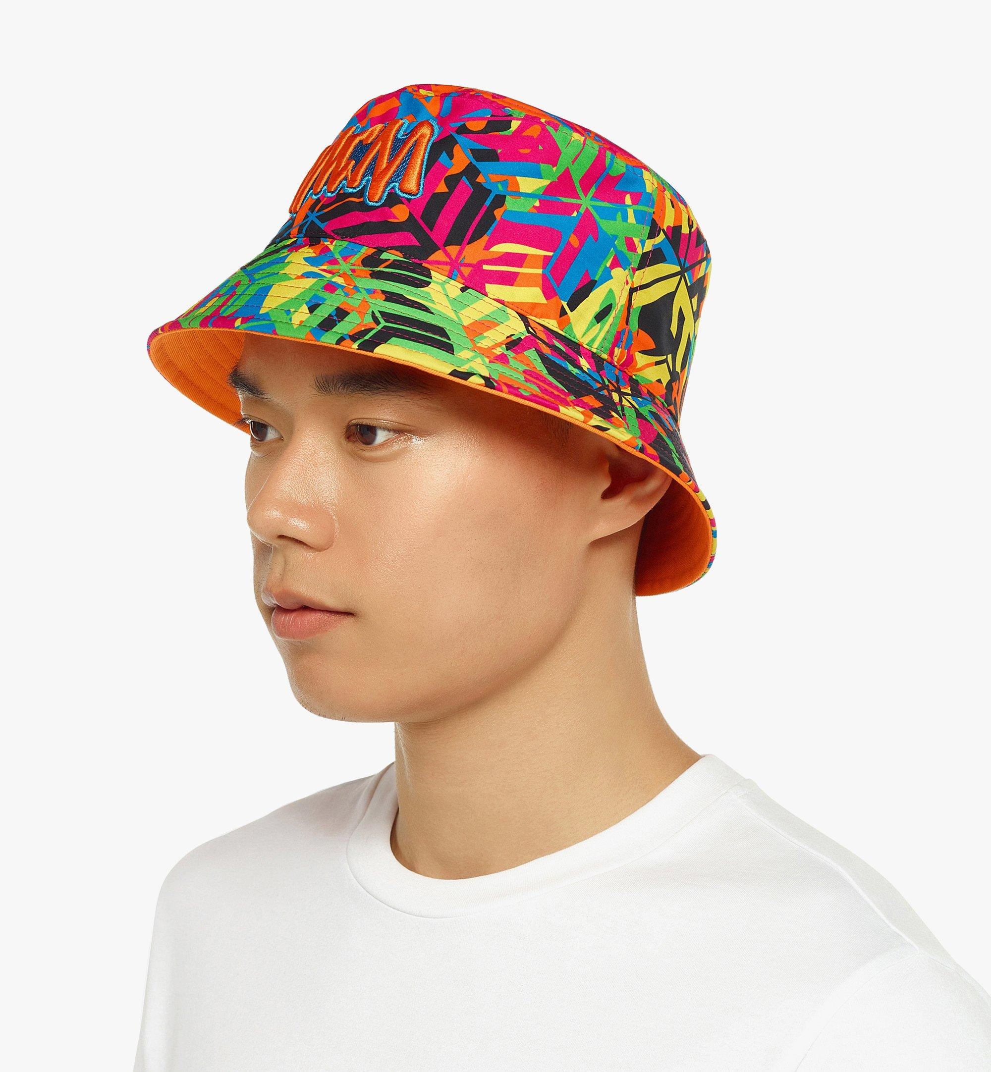 Reversible Cubic Camouflage Print Bucket Hat - 7