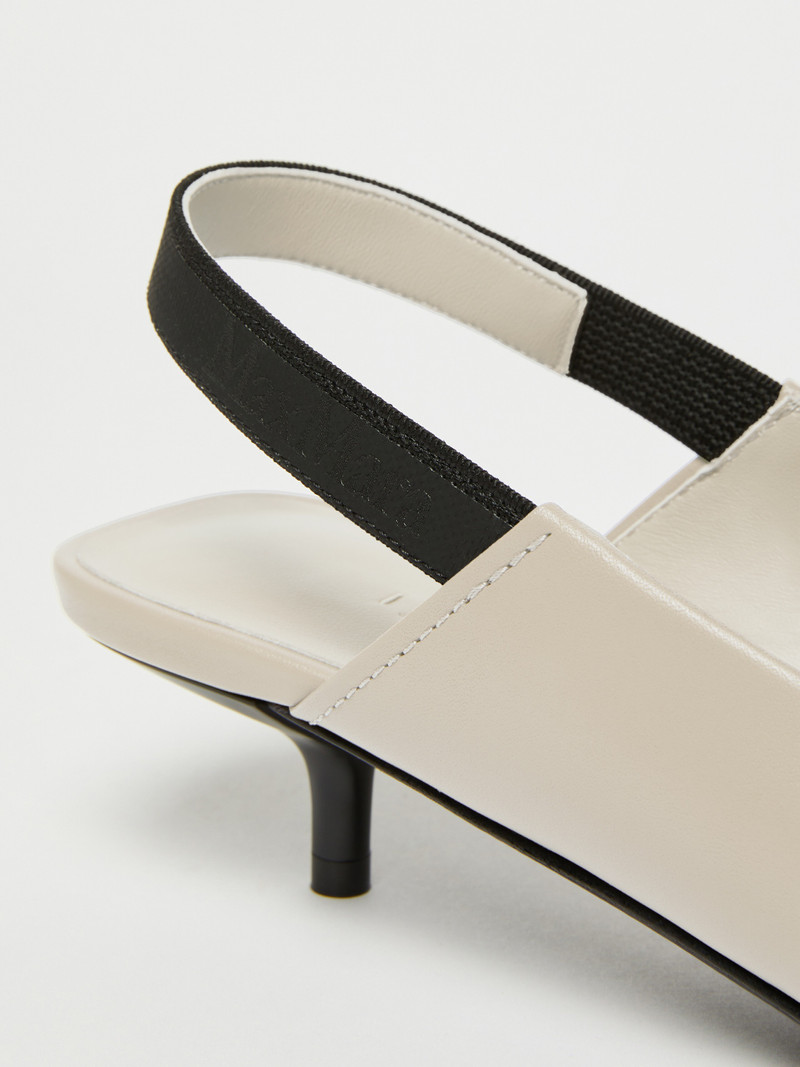 SLINGY Leather slingbacks with branded ribbon detail 5