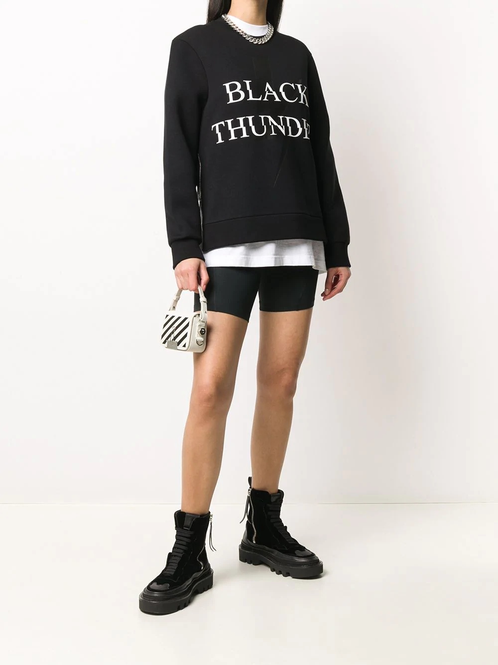 Black Thunder print sweatshirt - 2