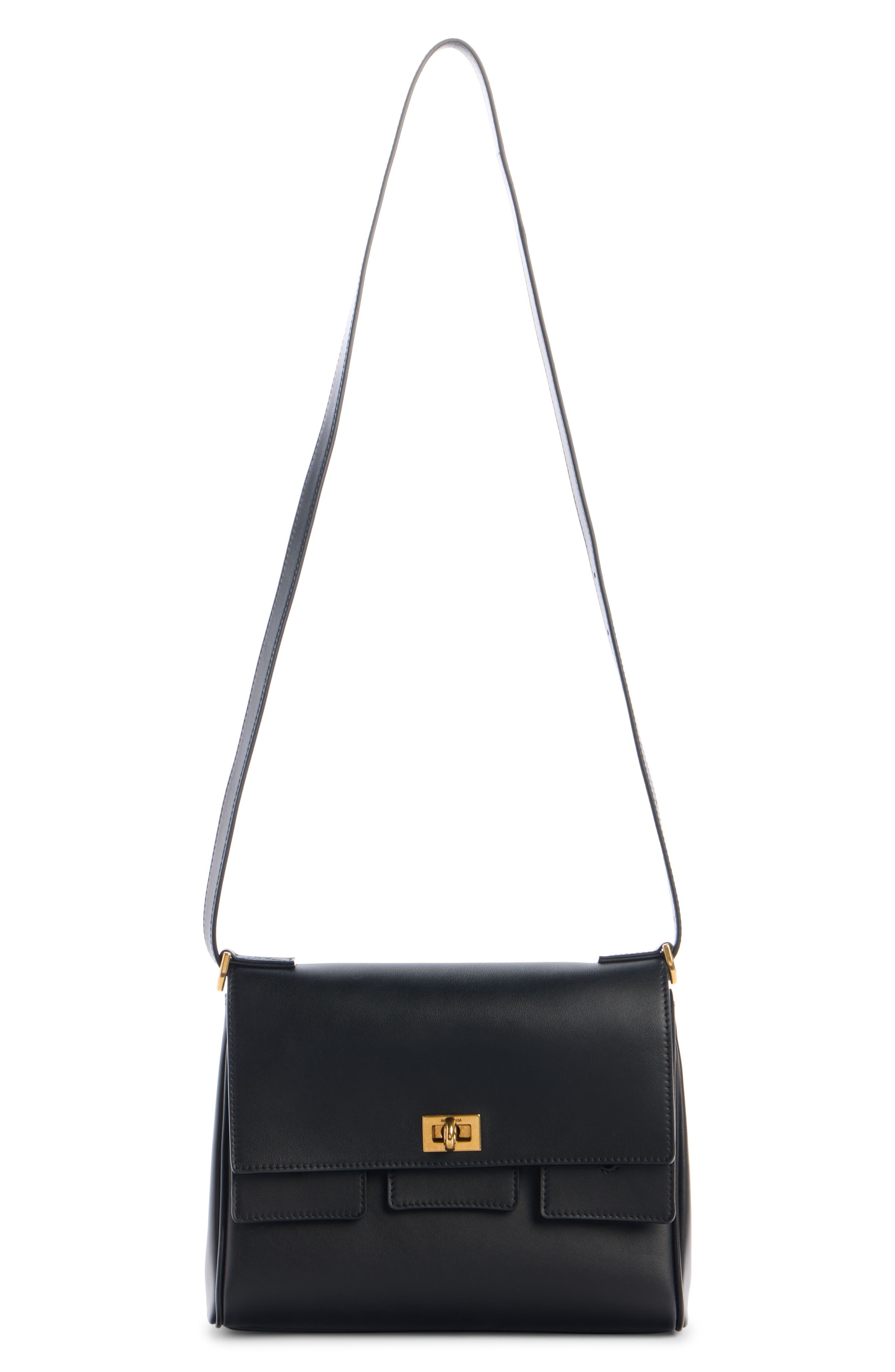 Balenciaga Bel Air Flap Leather Crossbody Bag in Black at Nordstrom - 2