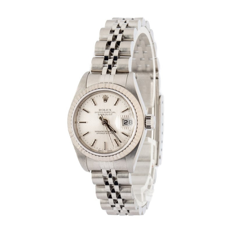 Ladies Rolex Datejust 79174 Silver Tapestry Dial - 2