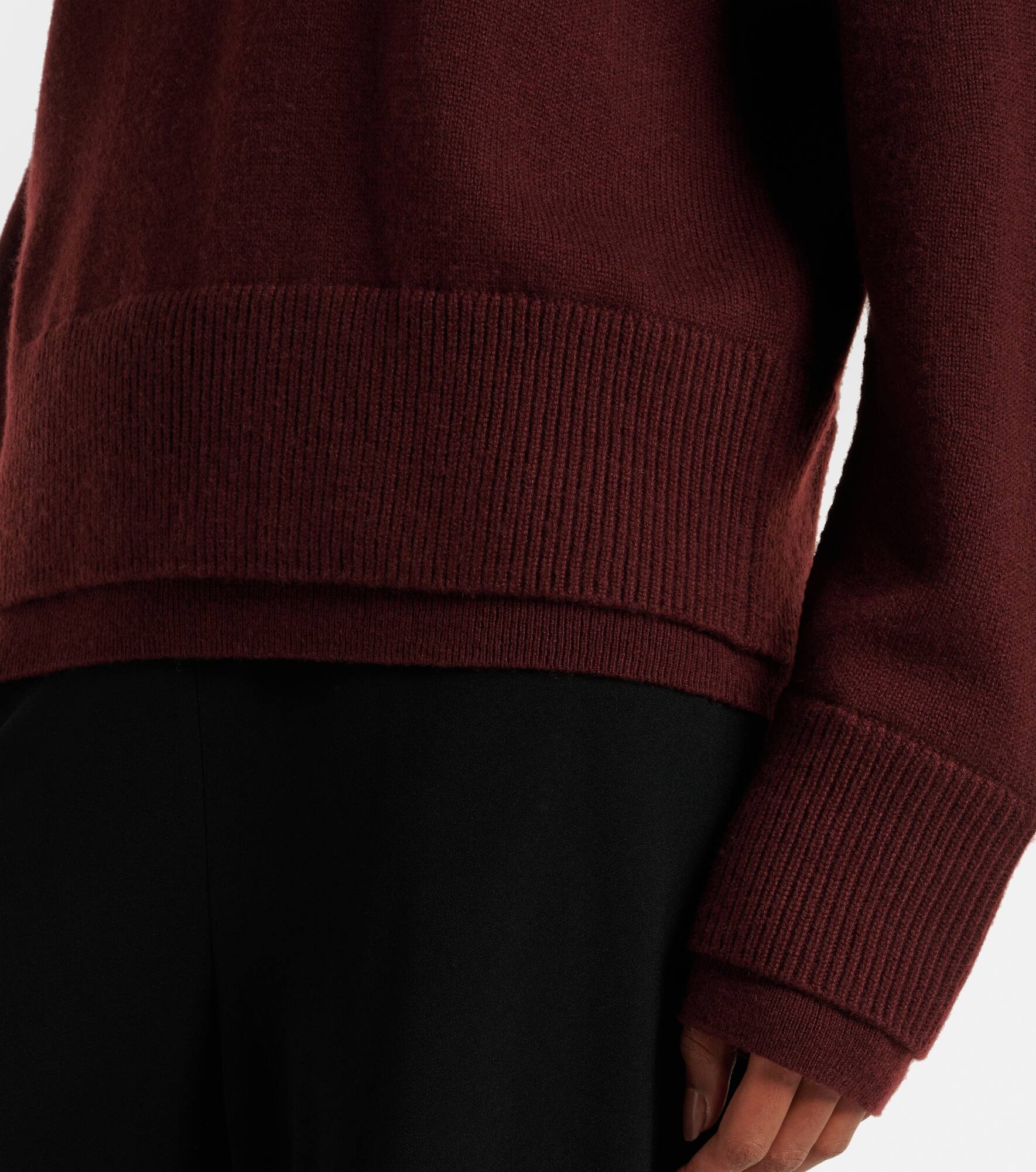 Layered wool and cashmere sweater - 5