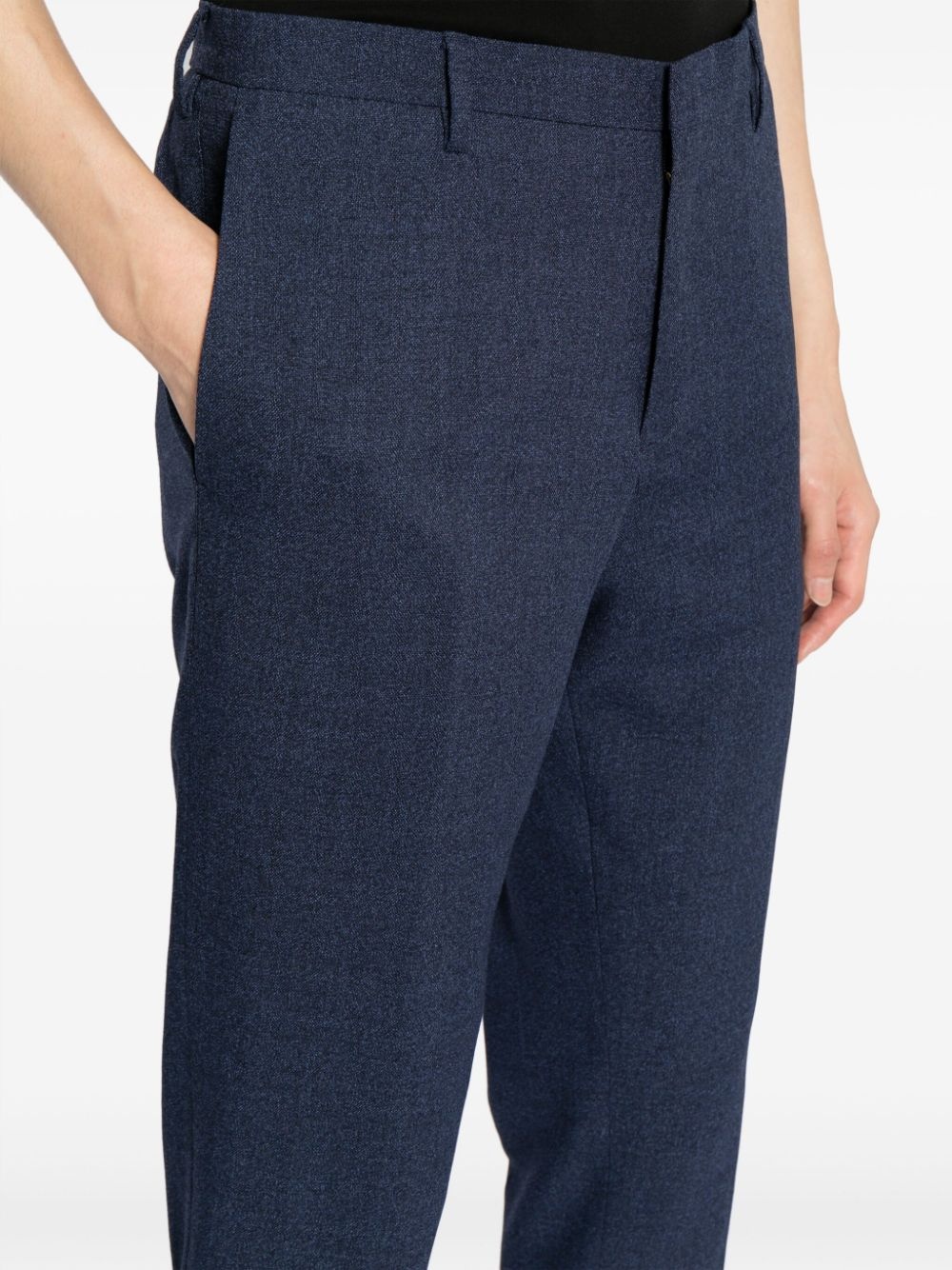 slim-cut wool trousers - 5