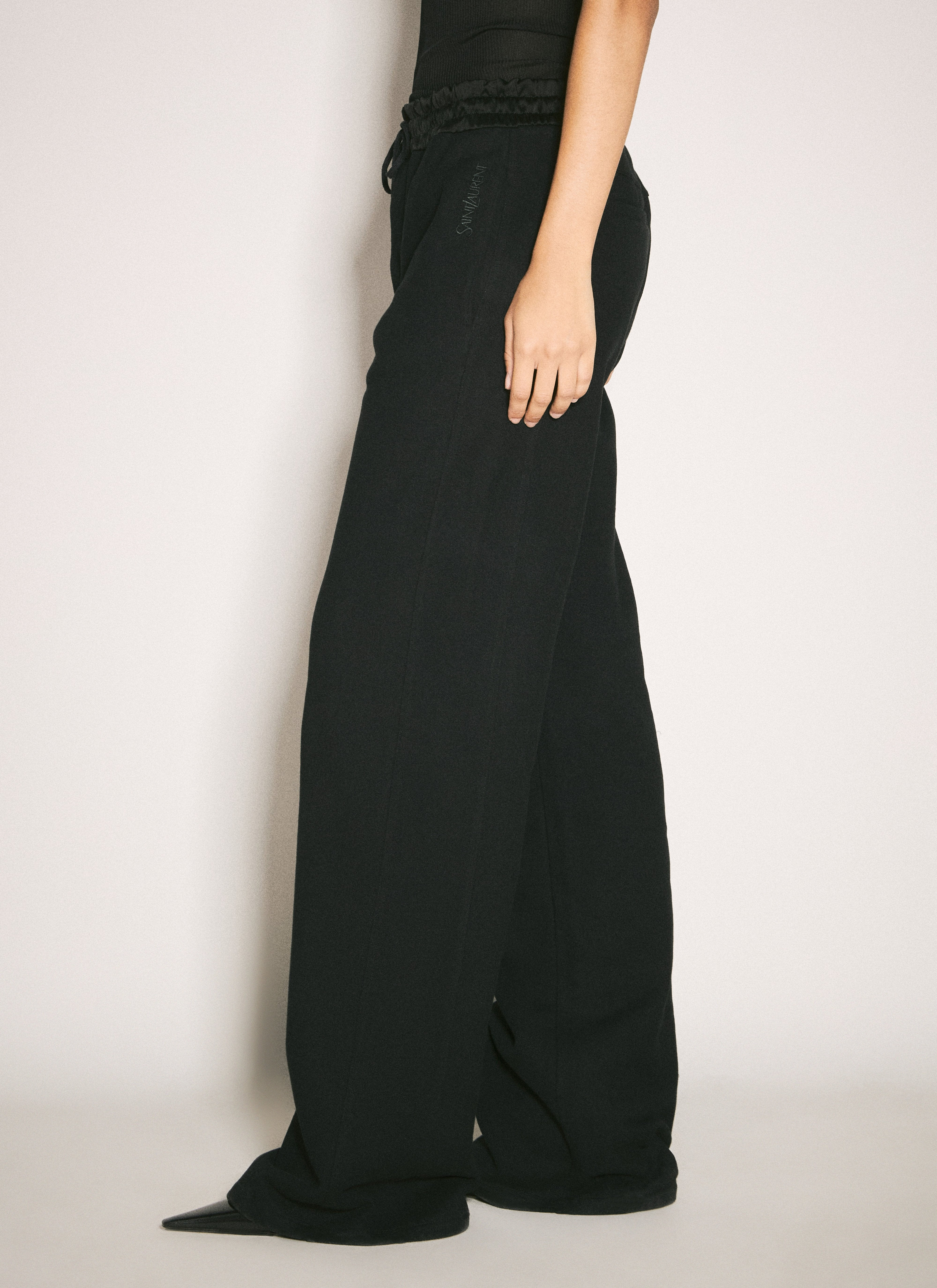 Saint Laurent Women Logo Embroidery Track Pants - 3